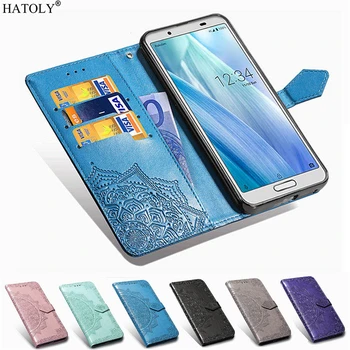 Перейти на Алиэкспресс и купить Для Sharp Aquos Sense3 Plus Чехол-книжка кожаный чехол-кошелек задняя крышка Aquos Sense 3 Plus чехол-бампер для телефона Sharp Aquos Sense3 Plus