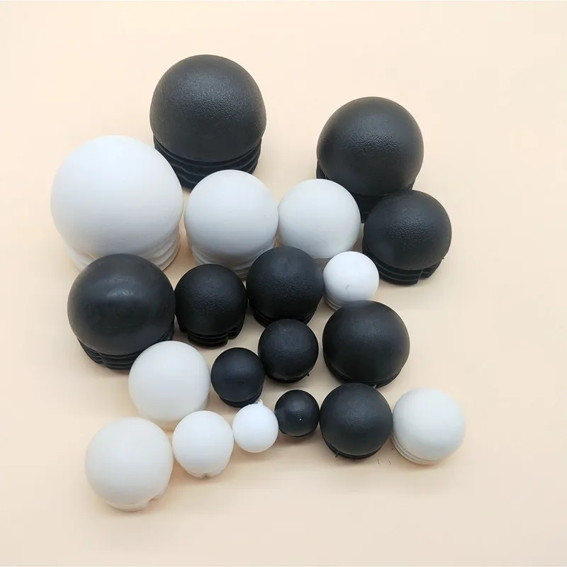 Plastic hole Insert Plugs 25mm Round Steel Pipe Tube Blanking End Caps decor dust cover for chair table Furniture Leg protection