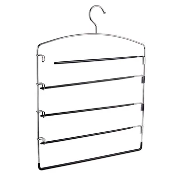

Five-layer Tools Slack Practical Clothes Rack Bedroom Chromed Steel Durable Non-Slip Space Saving Adult Swing Arm Hanger