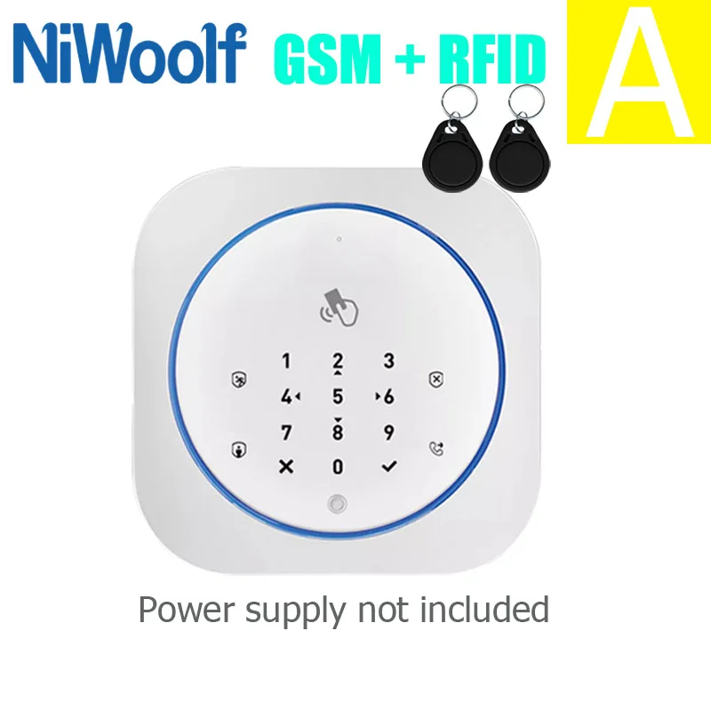 GSM сигнализация Wi-Fi GSM сигнализация домофон дистанционное управление Автонабор 433 МГц детекторы IOS Android Tuya приложение управление сенсорная клавиатура - Цвет: A
