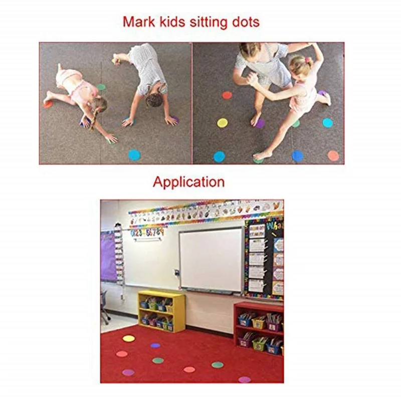 Классная Марка его сидячих ковровых пятен для обучения набор из 30 ковровых кругов маркерные точки для дошкольников и учеников начальной школы