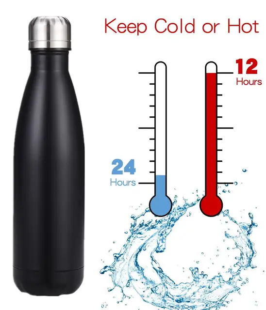 350/500/750/1000ml Double wall Stainles Steel Water bottle Thermos bottle keep Hot and Cold Insulated Vacuum Flask for Sport 3