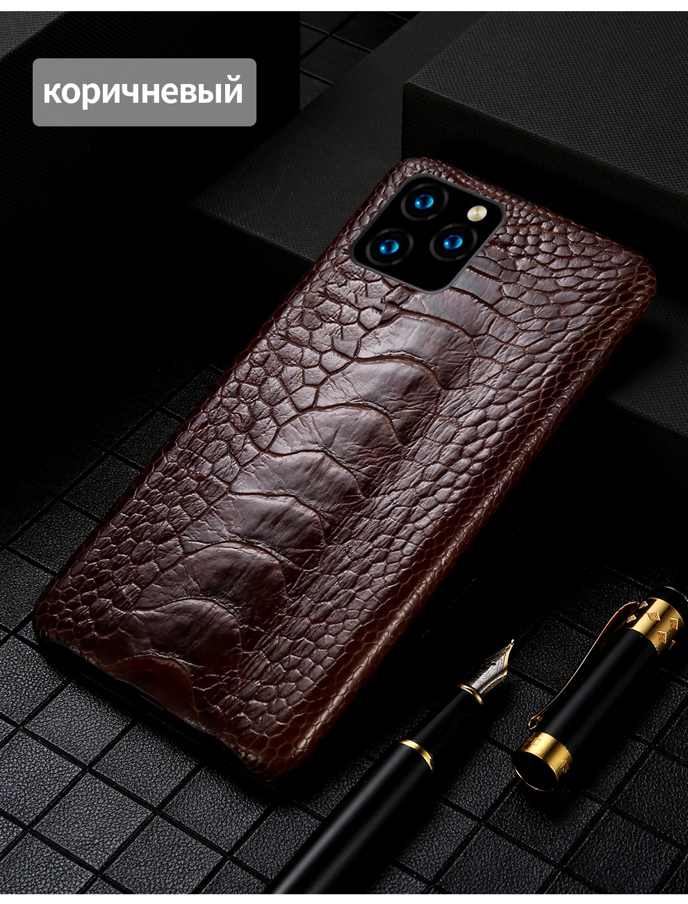 Страусиный кожаный чехол для телефона для Apple iPhone 11 11Pro 11 Pro MAX X XS XSmax XR 6 6s 8 7 Plus 5 SE 5S Роскошный чехол