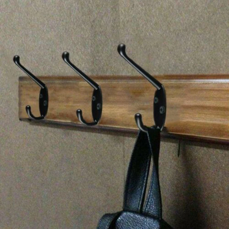 

10*Hangers +20*Screws Hangers Hooks Vintage For Cabinet Cloakroom Room Wall Alloy 8.5*5.5*1.8cm