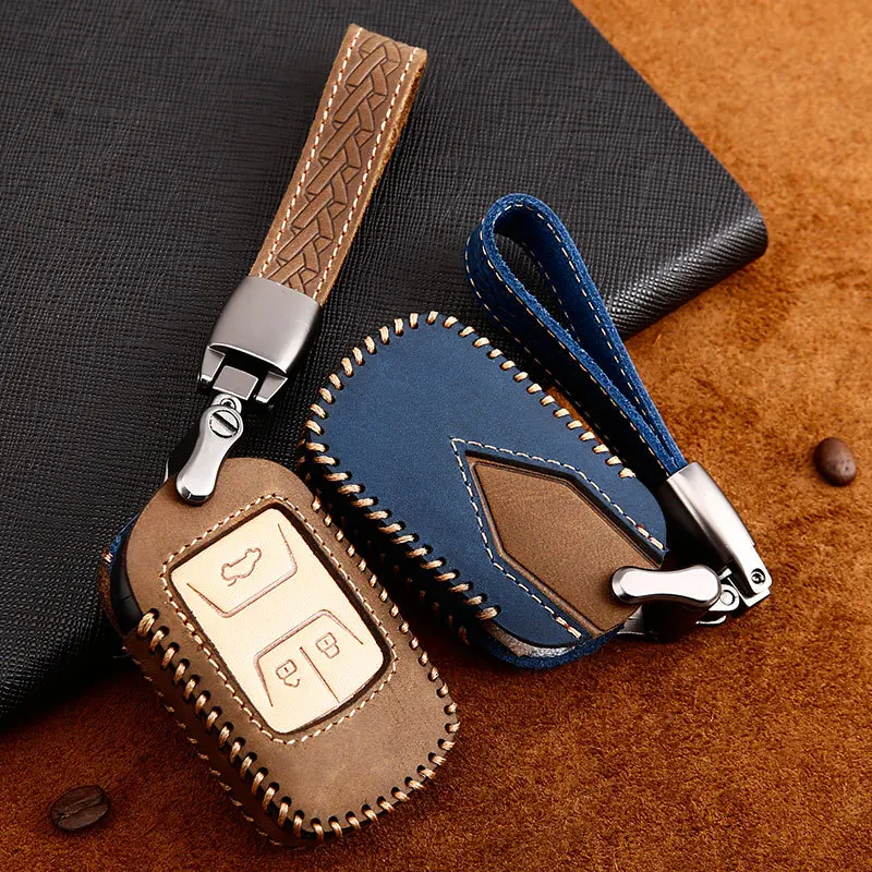 Leather Car Key Case Cover Protection For Chery Tiggo 3 5 ARRIZO 7 E3 E5 Bonus Buttons Smart Remote Covers | Автомобили и