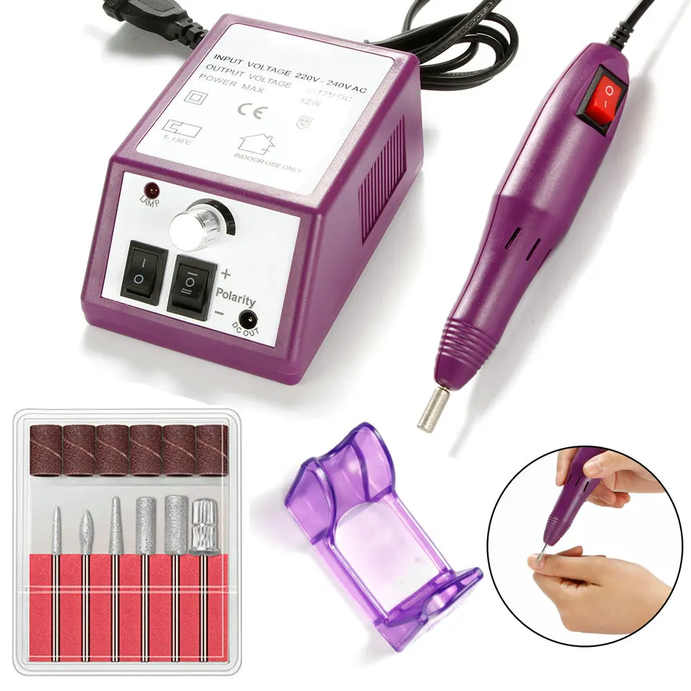 Electric Nail Drill Machine font b Set b font for Manicure Pedicure Pen Nail Drill Sanding