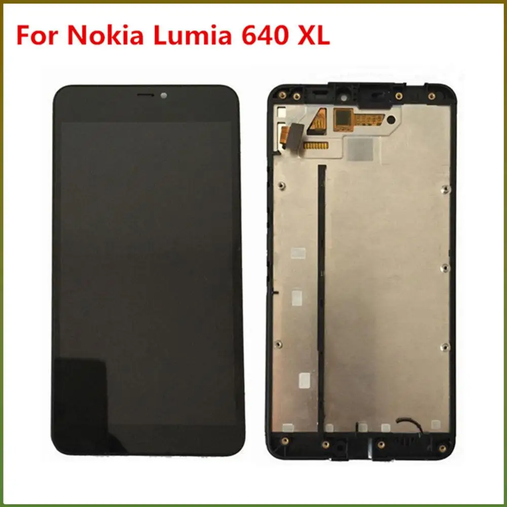 

5.7'' 640XL Black LCD Display Touch Screen Digitizer Assembly With Frame Replacement Part For Microsoft Nokia Lumia 640 XL 640