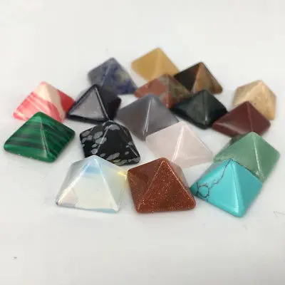 7 шт./лот многоцветная чакра Пирамида камень набор кристалл исцеление чакра набор или изготовление ювелирных изделий случайный цвет