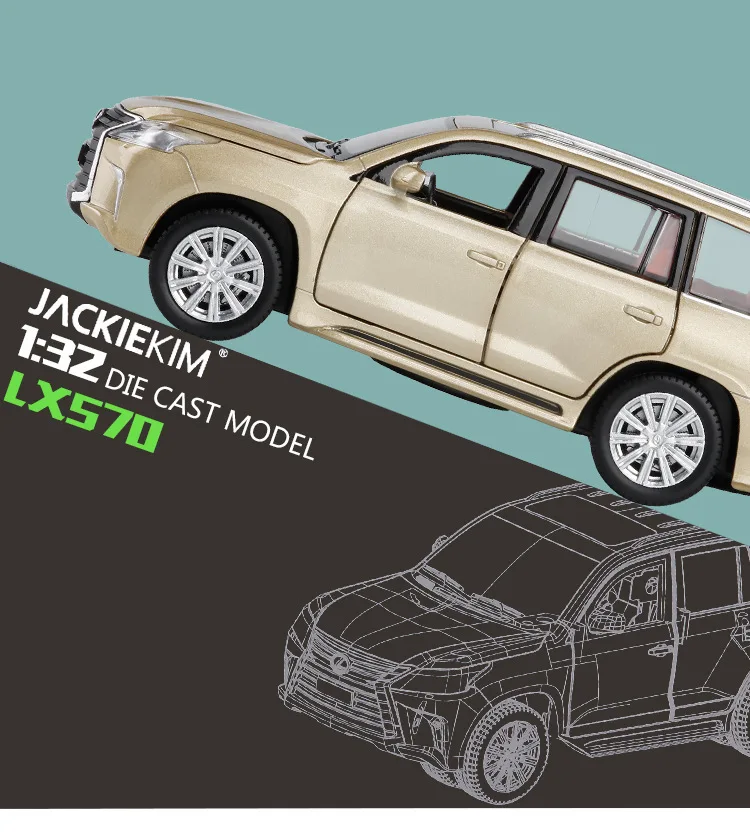 Лидер продаж JK 1/32 Lexus LX570 модель автомобиля из сплава Lexus Six открытый звук и светильник игрушка ВОИН