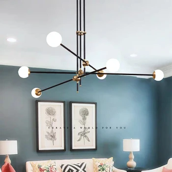 

Ball Chandelier for Bedroom Dining Living Room Loft Hall Interior Nordic Decor Minimalist Design LED Diode Glass Contemporary AC