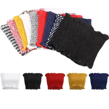 

2019 Women Off Shoulder Stretch Elastic Tube Tops Blouse Strapless Bandeau Crop Top Shirt New Hot Sexy Party Beach Tops Clothes