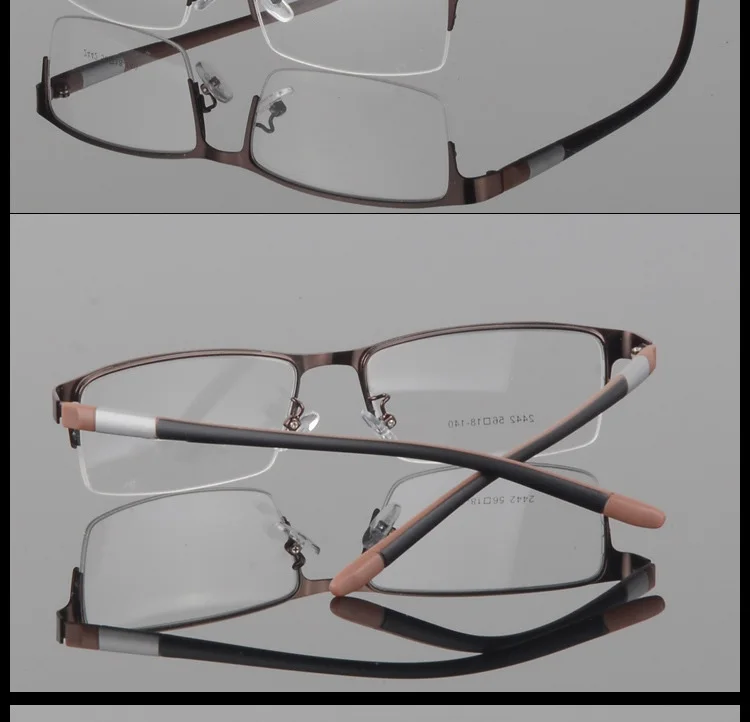 Полуоправа, мужские очки, оправа, Ретро стиль, прозрачные оптические очки, для мужчин, близорукость, рецепт, оправа, очки, Gafas