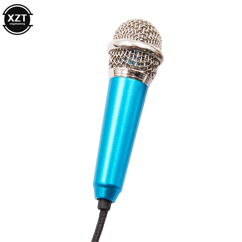 Portable 3.5mm Stereo Studio Mic KTV Karaoke Mini Microphone For Smart Phone Laptop PC Desktop Handheld Audio Microphone