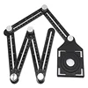 Tile Hole Locator Adjustable Tool Masonry Glass Fixed Angle Measuring Ruler Universal Angular Template Izer 4/6/12 Slides/Fold 2