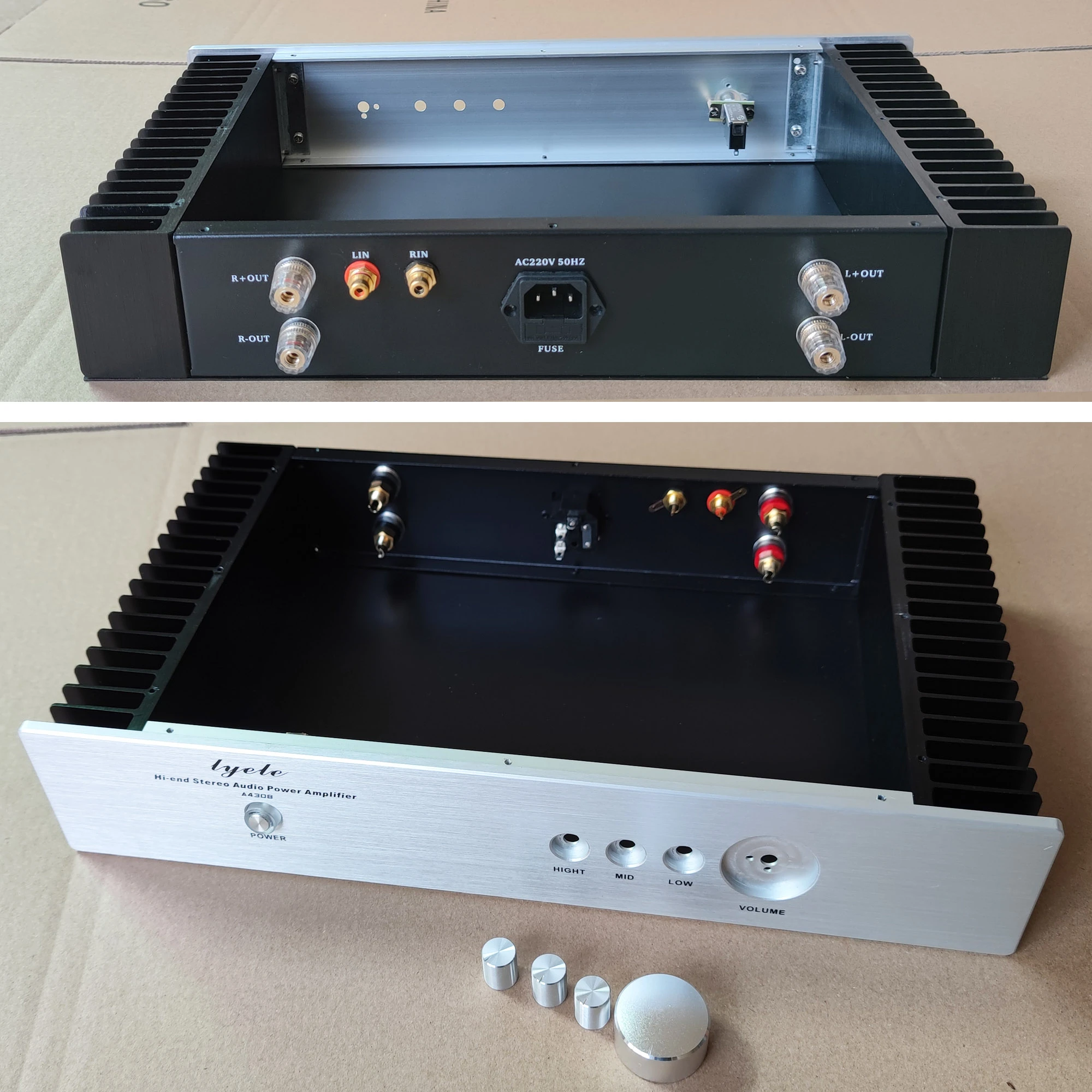 430*238*80mm Q4308 Amplifier Chassis Diy Box Enclosure Class A Chassis