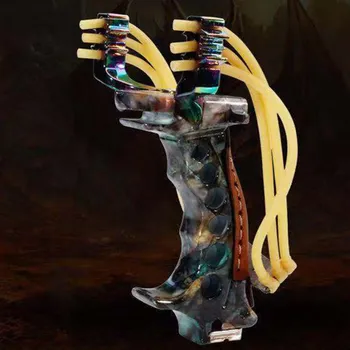 

2019 NEW Powerful Hunting Slingshot With 2 Rubber Band Tubing Catapult Professional Tactical Pocket Target Sling Shot Ball