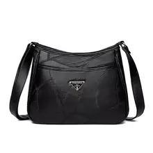 

Korean Trend Casual Designer Sheepskin Soft Leather Hobo Bags For Women Quilted Black Shopper Vintage Shoulder Travel Handbags