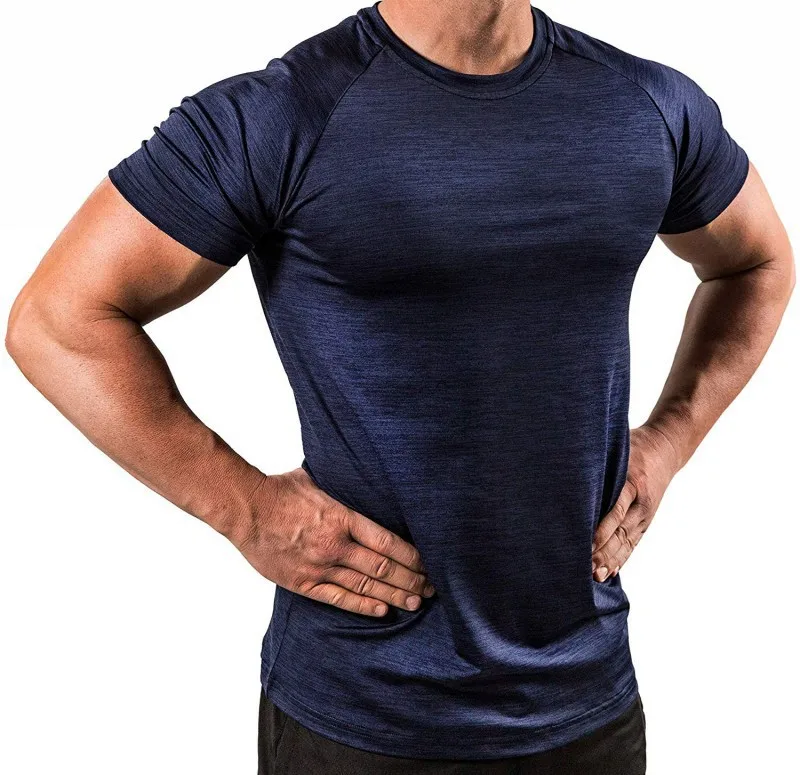 Muscle Brother, стиль, однотонный цвет, одежда для фитнеса, мужская, быстросохнущая, дышащая, для тренировок, ультра-тянущиеся колготки, короткий рукав, Spor