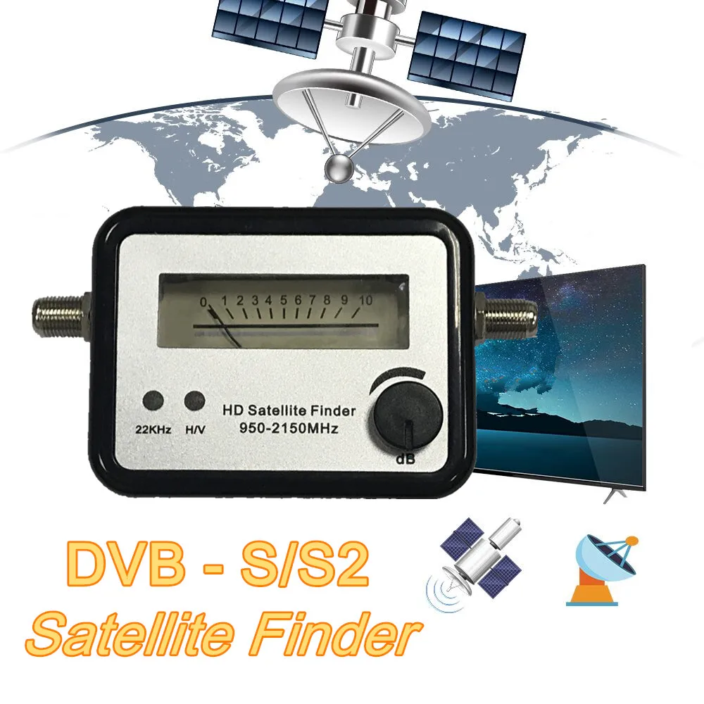 DVB S2 Цифровой спутниковый Finder метр LNB цифрового ТВ сигнала Satfinder для найти