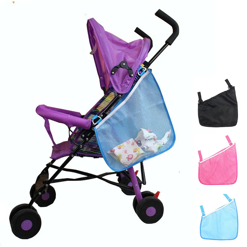 

Baby Stroller Pram Pushchair Net Mesh Hanging Bag Organizer Diaper Storage Tidy Net Infant Cart Accessories