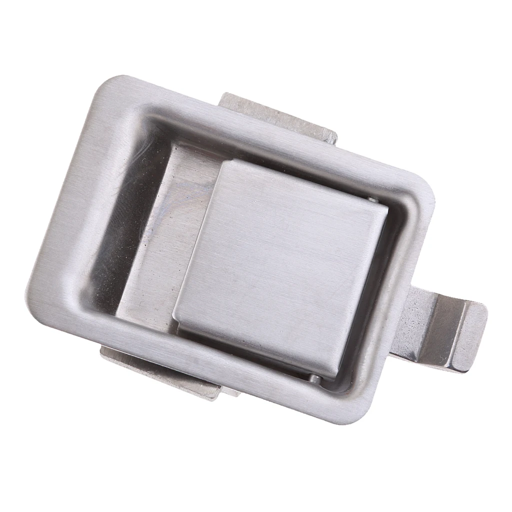 Stainless Steel Flush Pull Lock Mini Recessed Mounted Latch Marine Boat