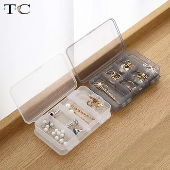 

Exquisite Double Earring Box Simple Jewelry Earring Box Portable Cover Loose Beads Storage Box