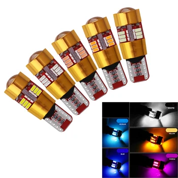 

1Pcs T10 W5W 194 Error Free Canbus Car Bulb LED Light Interior Map Read Door License Plate T10 Auto Lamps 4014 SMD 27 Chips 12V