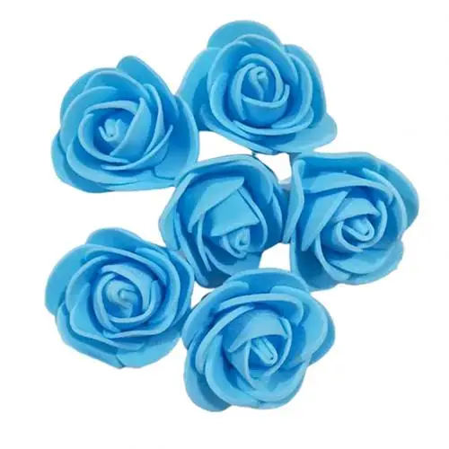Light Blue 500pcs 500 шт искусственная пена бутоны роз DIY Свадебный праздник Декор подарок на день Святого Валентина украшения - Цвет: Light Blue 500pcs