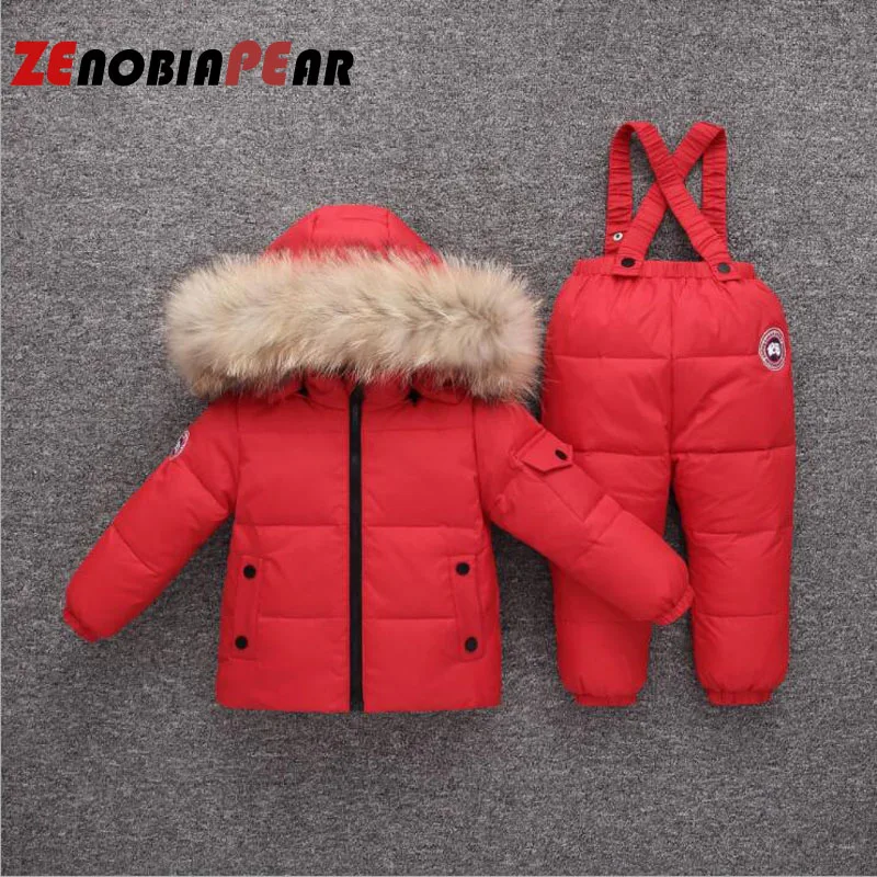 Boy Clothes Baby Girls Clothing Sets Sports Suits White Duck Down Outfit Newborn Christmas Autumn Winter 6-24 Monthes Ski Suit