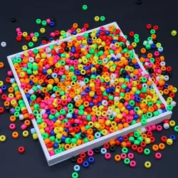 Cuentas de barril cilíndrico de agujero grande, cuentas de pelo de 1300 piezas para trenzas, cuentas de letras de 660 piezas, Kit de fabricación de joyas DIY, regalos de juguete para niñas
