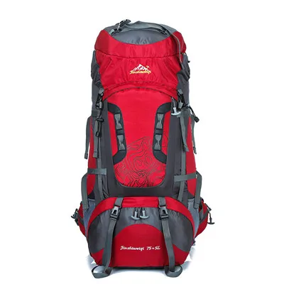 80L сумка для альпинизма, профессиональная спортивная сумка, большая вместительность, мужской походный рюкзак, Женская дорожная Сумка для кемпинга, YDB03501 - Цвет: Красный цвет