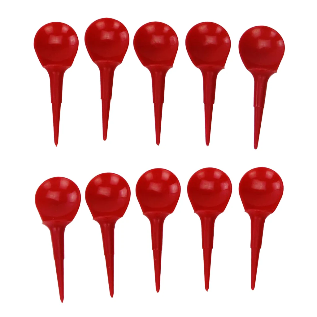 10 Pieces Plastic Novelty Anti-Slice Golf Tees Chair Tees Divot Tools Red