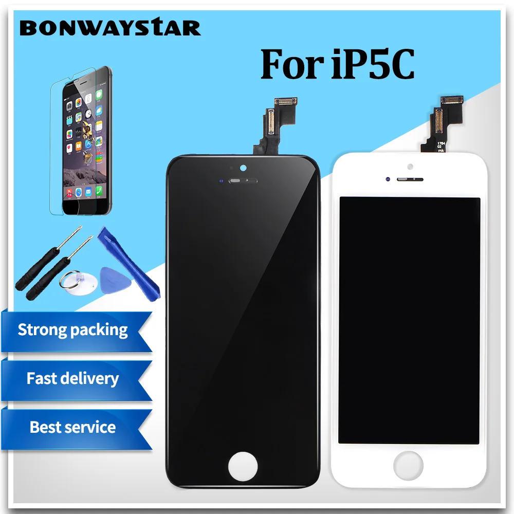 Заводская поставка 1 шт. AAA + Дисплей для iPhone 5S LCD с galss модулем сенсорным