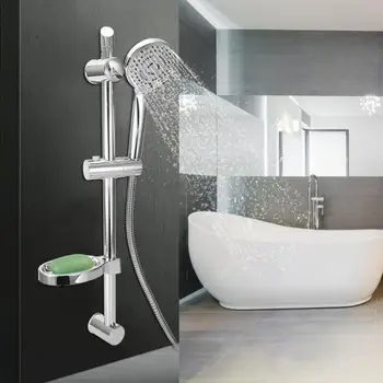 

G1/2'' Wall Mount Handheld Shower Head Hose Lift with Soap Case Shower Sprayer Set Shower Sprayer Set