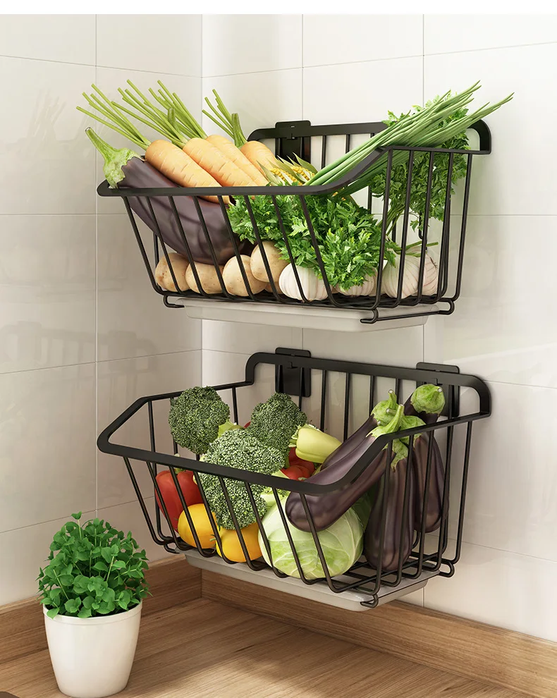 cesta armazenamento spice rack frutas legumes escorredor