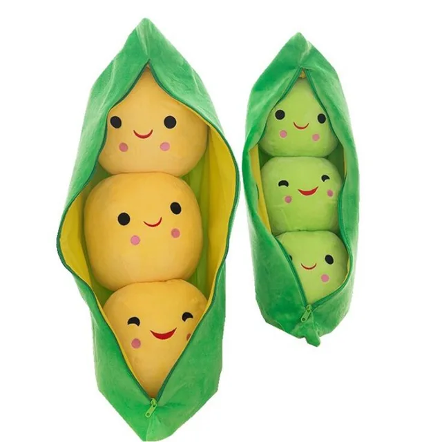 25CM Cute Kids Baby Plush Toy Pea Stuffed Plant Doll Kawaii For Children Boys Girls gift High Quality Pea-shaped Pillow Toy 138 2