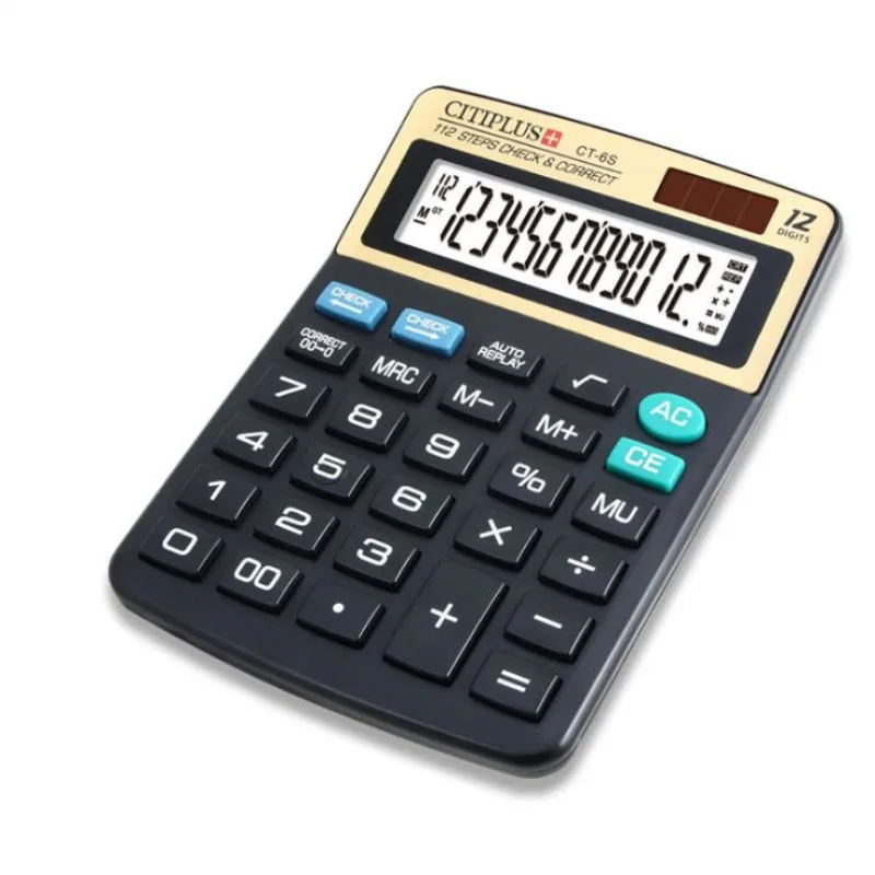 NEW CT 6S Check the number 112 steps to double check the calculator 12 digit display 3