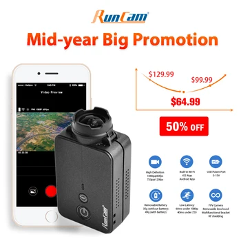 RunCam 2 RunCam2 4K 1080P HD 윙 드론 액션 스포츠 카메라 WiFi APP 녹화 쿼드 콥터 액세서리, 쿼드 콥터 드론 액션 스포츠 카메라