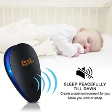 Water Drop Shape Electronic Ultrasonic Pest Repeller Insect Plug in Multi-Functional Cockroach Mosquito Repellent Spider lp 03 multi function ultrasonic mosquito pest repeller white 2 flat pin plug