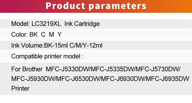 INKARENA Совместимость для Brother LC3219 картридж с чернилами для принтера MFC-J5930DW MFC-J6530DW MFC-J6930DW MFC-J6935DW 4 цвета