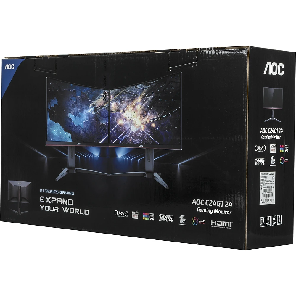 Монитор AOC 23.6" Gaming C24G1 MVA 1920x1080 144Hz FreeSync 250cd/m2 16:9