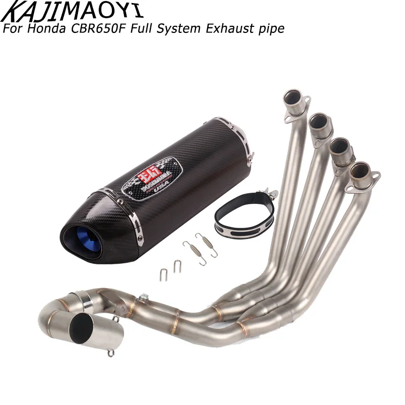 KAJIMAOYI для Honda CBR650F выхлопная труба мотоцикла заголовок Mid Link трубы скольжения на 51 мм Глушитель сзади Escape