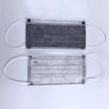 

50Pcs In stock 4 Layers Disposable activated carbon masks 3 layer blue masks Anti formaldehyde bad smell mouth face Masks