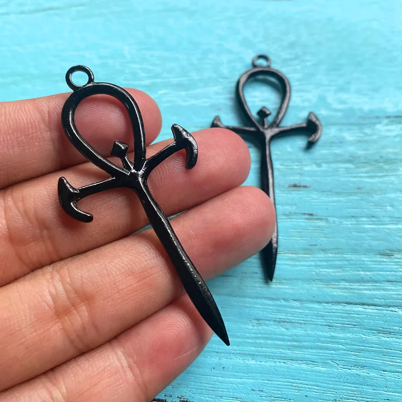 4pcs Charms Cross Forked 63x29mm Antique Silver Color Plated Pendants Making DIY Handmade Tibetan Silver Color Jewelry 4pcs Charms Cross Forked 63x29mm Antique Silver Color Plated Pendants Making DIY Handmade Tibetan Silver Color Jewelry