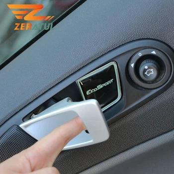 

Zeratul 4Pcs/Set Aluminum Alloy Car Interior Door Protection Bowl Cover for Ford Ecosport 2012 - 2020 Doors Trim Sticker