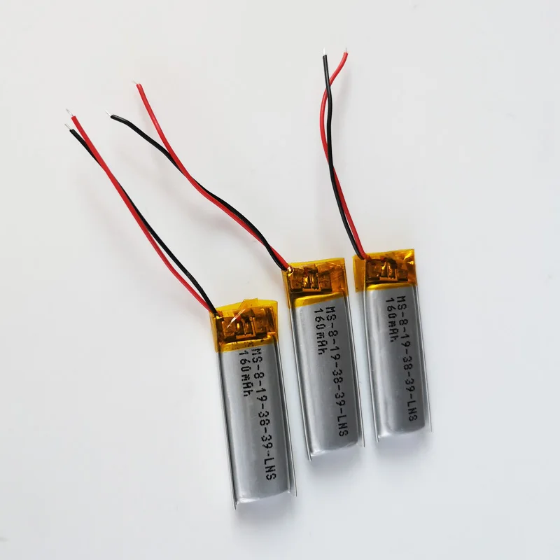 2-10 шт 3,7 в перезаряжаемый литий-ионный полимерный аккумулятор 160mAh 501235 LIPO литий-ионный аккумулятор для MP3 MP4 плеера bluetooth устройства
