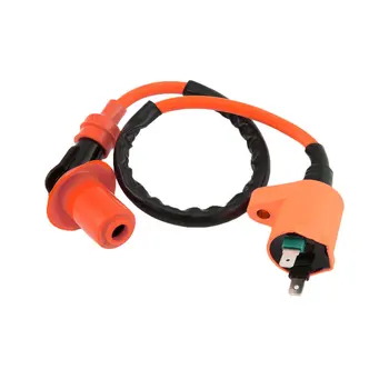 

Modified Orange Ignition Coil 6-Pin AC Igniter A7TC Spark Plug For GY6 50CC 125CC 150CC