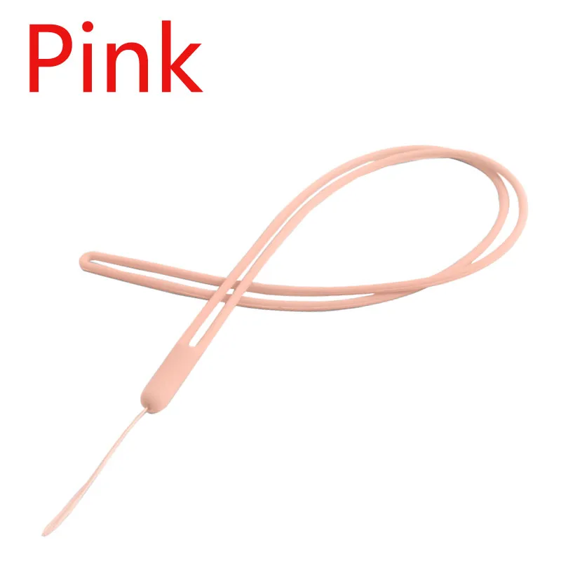 Pink 50 шт длинный силиконовый ремешок-держатель для сотового телефона, ремешок для телефона, ремешок для ключей, ремешок для ID карты, для спортзала, USB шнур для бейджа, веревка для подвешивания - Цвет: Pink