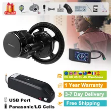 Bafang Motor 500W 36V Electric Bike Conversion Kit BBS02 BBS02B Mid Drive Bicycle Engine with 22.5Ah 21Ah Ebike Lithium Battery