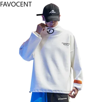 

Autumn and Winter Original Korean Version of Hip Hop Leisure Tide Brand Loose Men's Round Neck Reflective Fashion